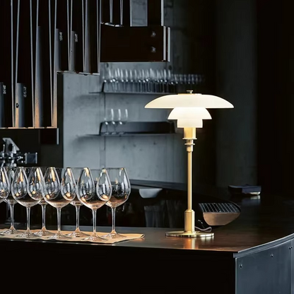 Vintage Tischlampe mit Pilzschirm – Elegante Retro Designleuchte für Wohnzimmer & Schlafzimmer