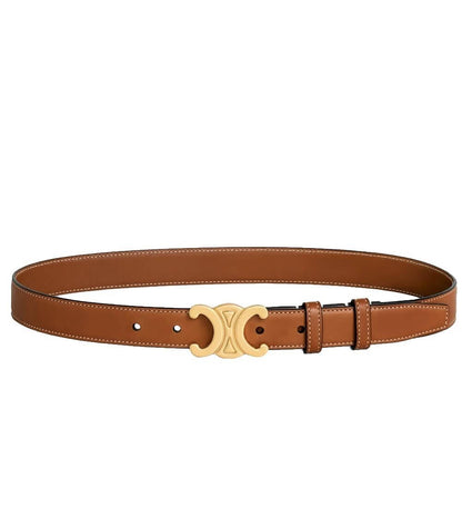 Héloïse - Schwarzer Leder-Gürtel mit Goldener Schnalle | Eleganz und Vielseitigkeit für Alle Anlässe