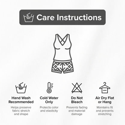 Figurformender Tankini Badeanzug mit Raffung für Damen – Elegantes Set mit Komfort & Halt