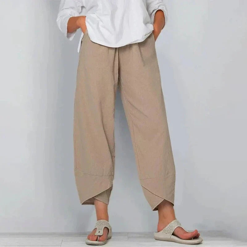 Lässige Haremshose mit weitem Bein für Damen – Bequeme Freizeit Hose im modernen Oversize-Look