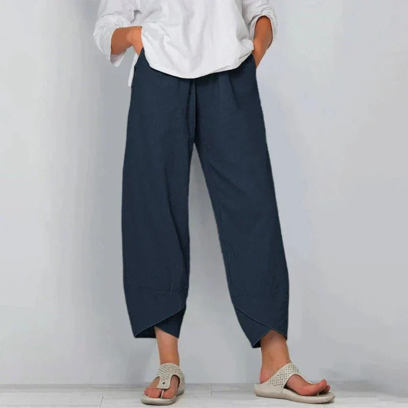 Lässige Haremshose mit weitem Bein für Damen – Bequeme Freizeit Hose im modernen Oversize-Look