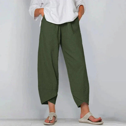 Lässige Haremshose mit weitem Bein für Damen – Bequeme Freizeit Hose im modernen Oversize-Look