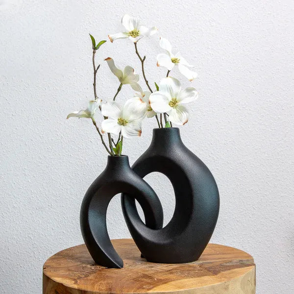 Céroria - Blumenvasen aus verflochtener Keramik