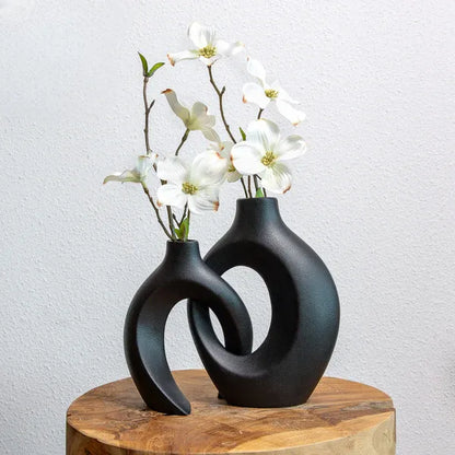 Céroria - Blumenvasen aus verflochtener Keramik