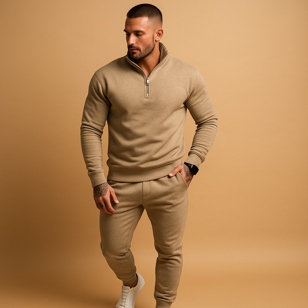 Élian - Moderne und luxuriöse Herren-Sportbekleidung im Casual Chic-Stil mit Reißverschlusskragen und bequemen Stoff