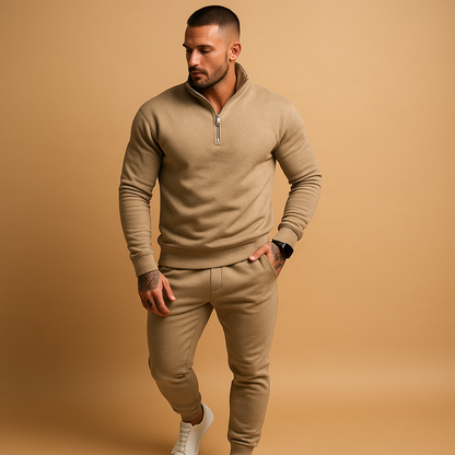 Élian - Moderne und luxuriöse Herren-Sportbekleidung im Casual Chic-Stil mit Reißverschlusskragen und bequemen Stoff