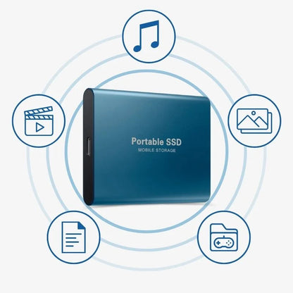 Ultraflache Externe SSD mit USB-C – Schneller Tragbarer Speicher für Laptop, PC & Smartphone
