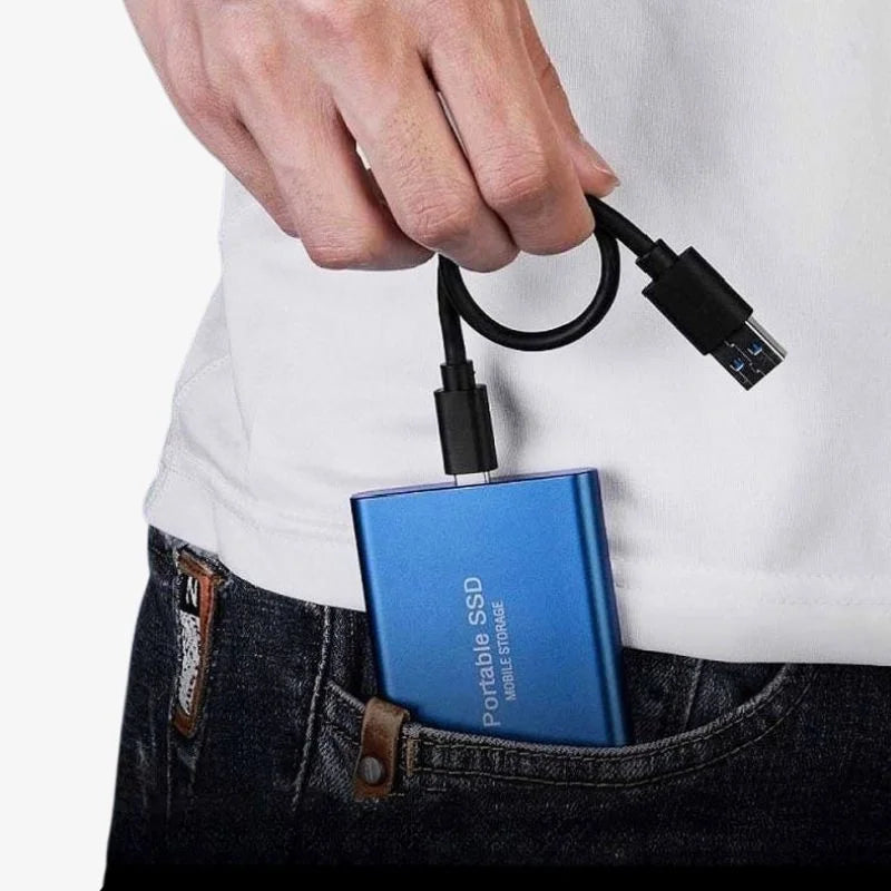 Ultraflache Externe SSD mit USB-C – Schneller Tragbarer Speicher für Laptop, PC & Smartphone