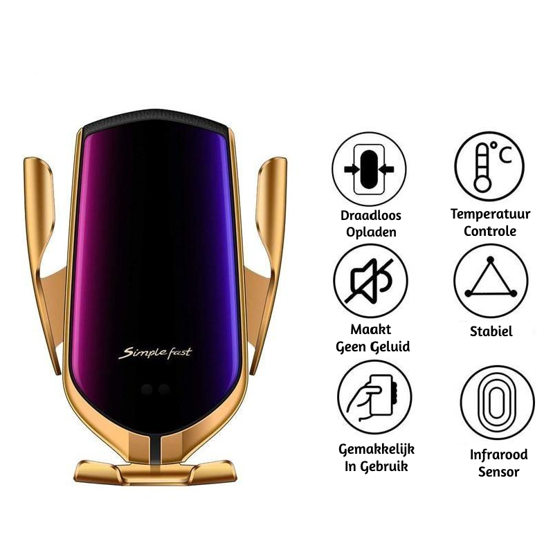 Gripora - PREMIUM - Automatischer Handyhalter | Kabelloses Ladegerät
