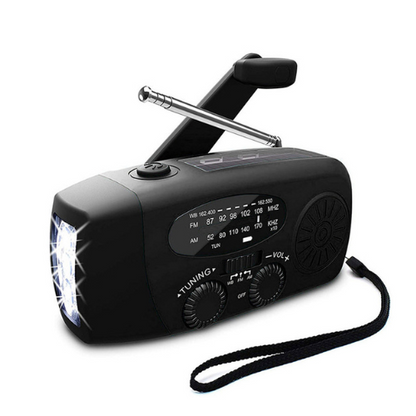 Vivacis - Notfallradio mit Selbstversorgung – Kurbel, Solar, Taschenlampe & Powerbank – FM/AM Radio, Unentbehrlich für Katastrophen und Notfälle