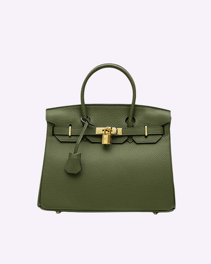 Salomé - Mirabella – Subtiler Luxus-Handtasche aus veganem Leder mit goldenen Details, einfarbig