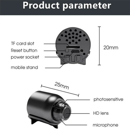 MiniVigi - Mini-Wi-Fi-Kamera mit 1080P wasserdicht und 160° Nachtsicht