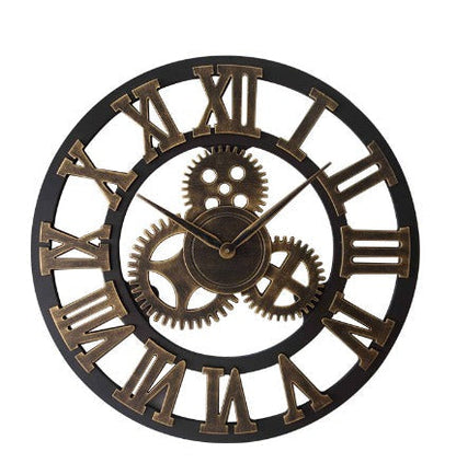 Retrovia - Wanduhr im Retro-Industriestil | Elegante Uhr | Industriell / Modern