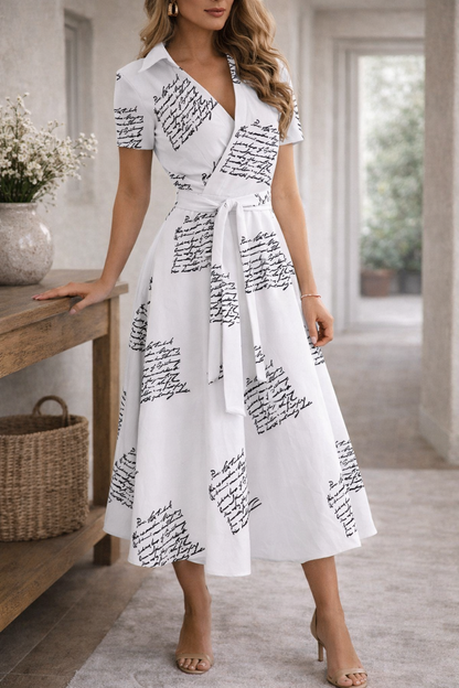Elegantes Midikleid mit Taillengürtel für Damen – Feminines Swing Kleid für besondere Anlässe