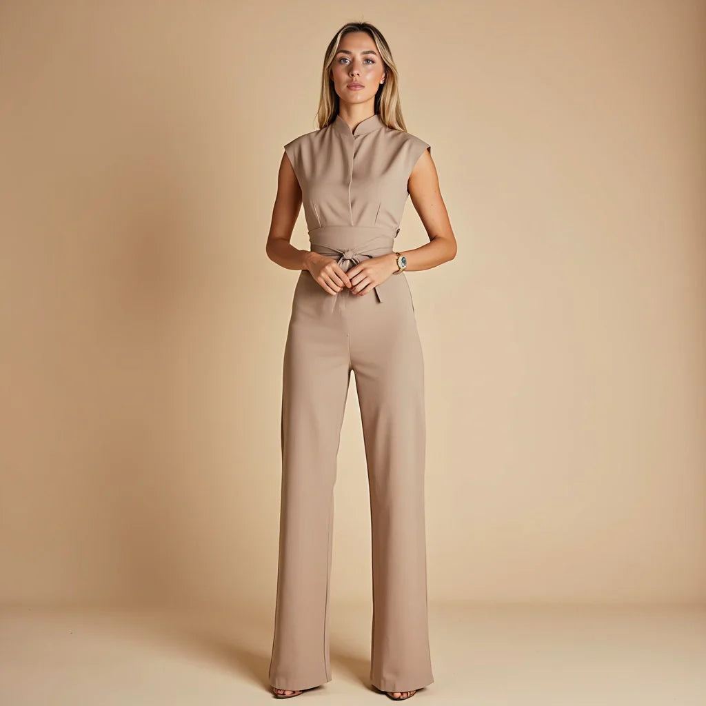 Eleganter Jumpsuit mit Gürtel & weitem Bein für Damen – Figurbetont, stilvoll & perfekt für Büro und Events