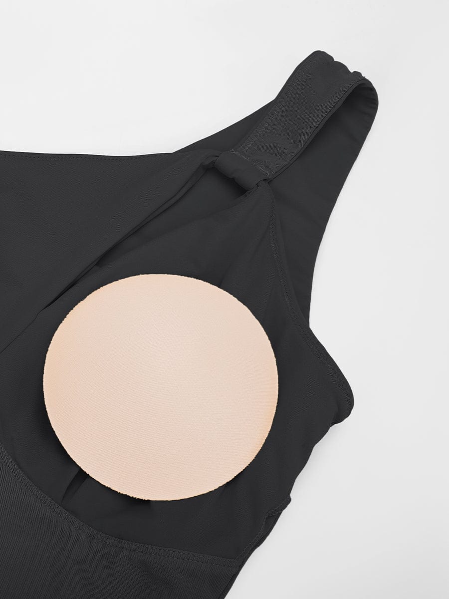 Asymmetrischer Badeanzug mit Cut-Out – Figurformend & Eleganter One-Shoulder Look für Damen
