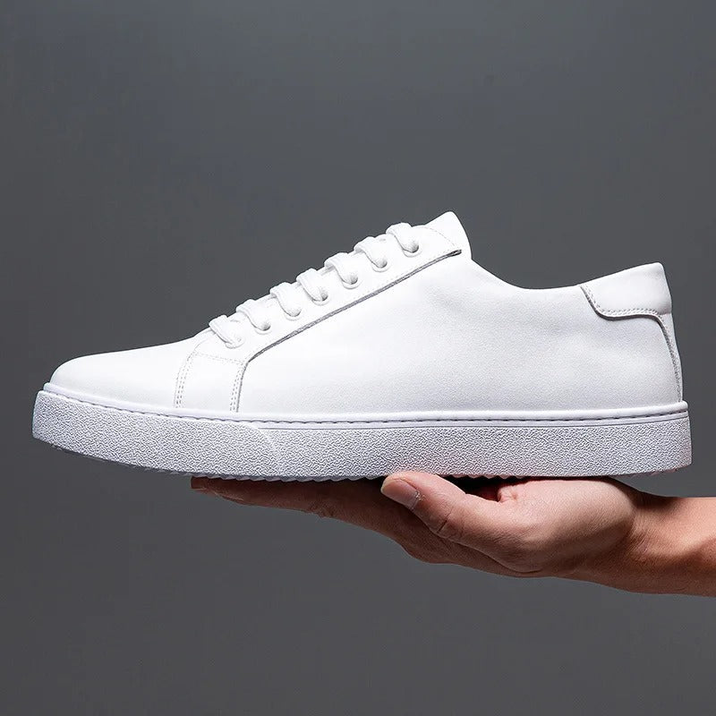 Moderne Herren Leder Sneaker mit weißer Sohle – Elegante Casual Schuhe für Alltag & Business