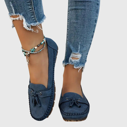 Bequeme Damen Mokassins aus Velours – Leichte Slip-On Schuhe für Alltag & Freizeit