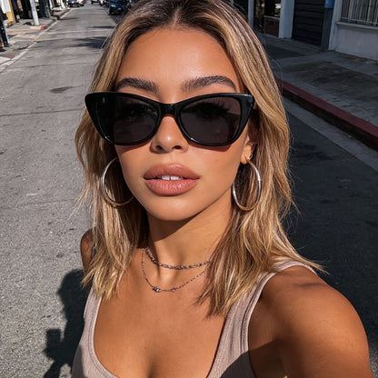 Elegante Cat-Eye Sonnenbrille für Damen – UV400 Schutz & Zeitloser Streetstyle