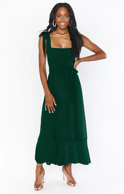 Élaria - Boho Kleid mit Schlitz und Trägern