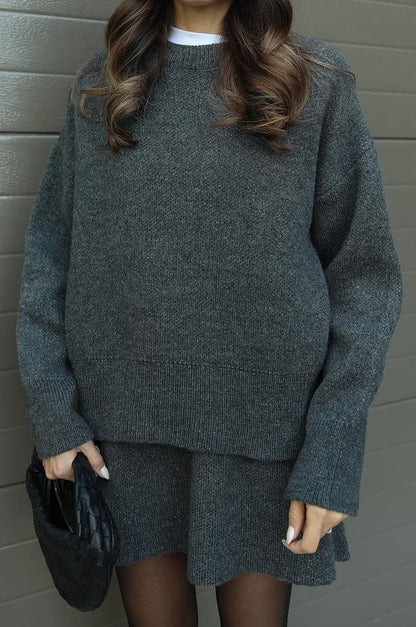 Éliska - Elegantes Frühlingsensemble aus zwei Teilen mit Pullover und Rock