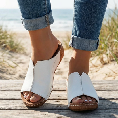 Bequeme Damen Pantoletten mit Keilsohle – Leichte Sommer-Slipper für Alltag & Komfort