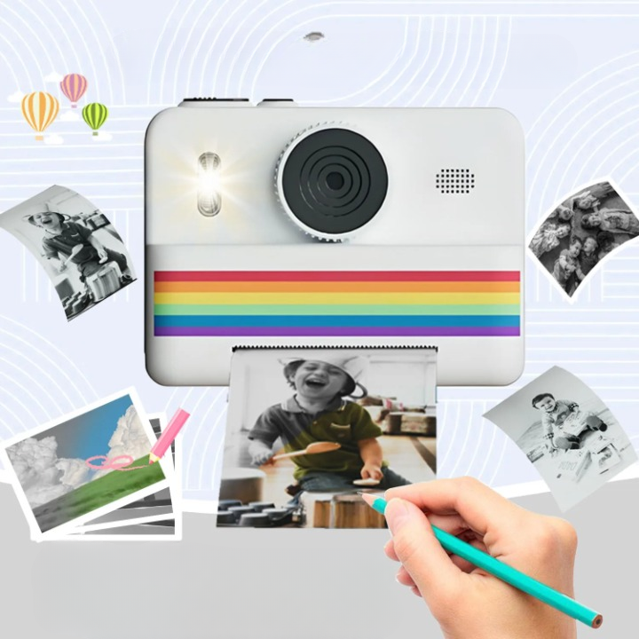 Photivie - Sofortbildkamera für Kinder + 3 Foto-Rollen