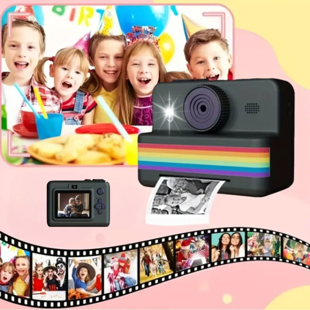 Photivie - Sofortbildkamera für Kinder + 3 Foto-Rollen