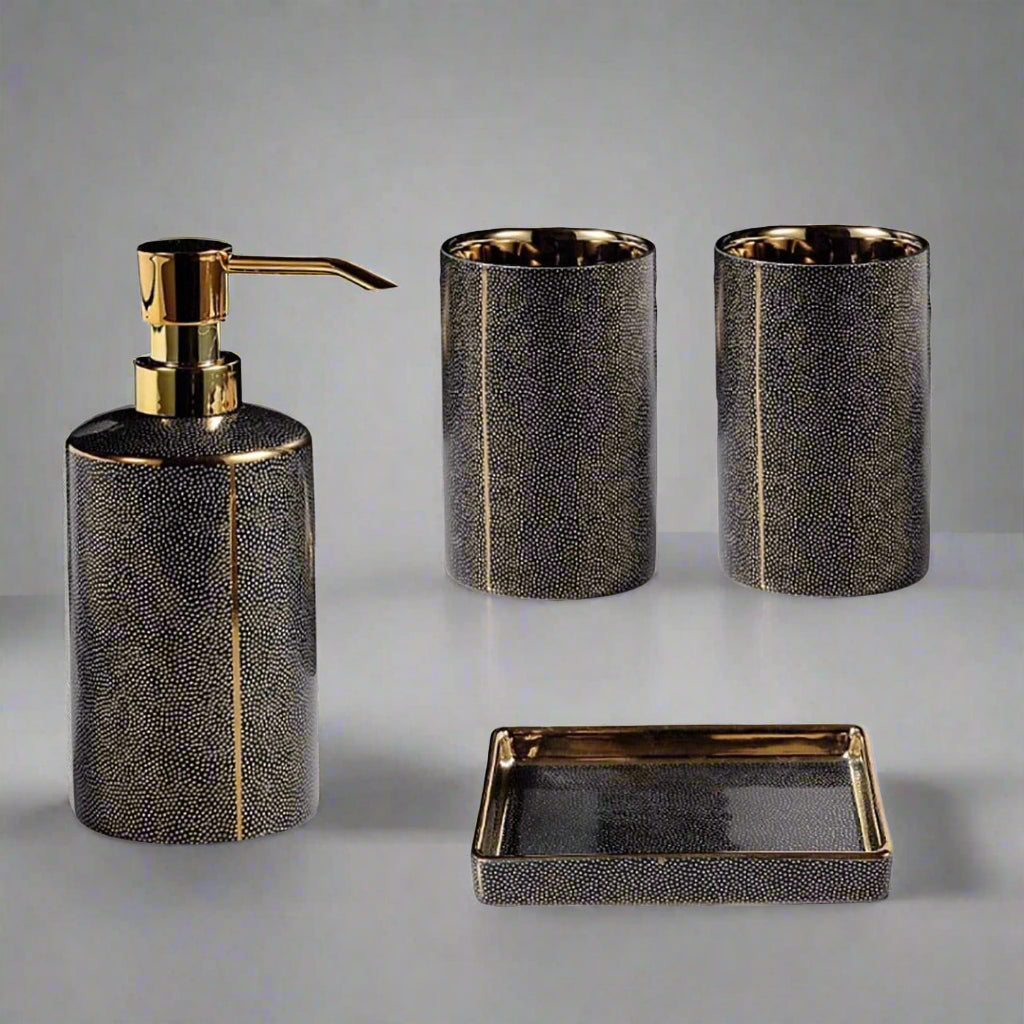 Céravie - Luxuriöses Keramik-Badezimmer-Set – 4 Teile