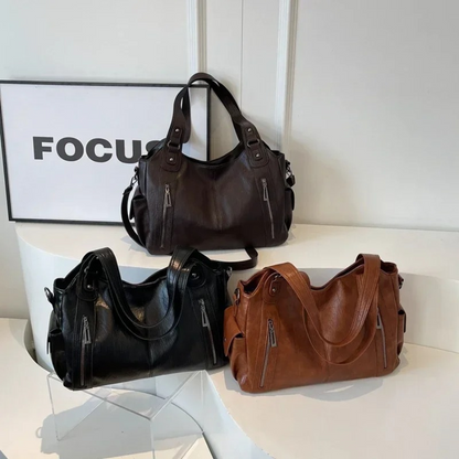 Ambrilys - Großer Klassischer Vegan-Leder Shopper für Frauen