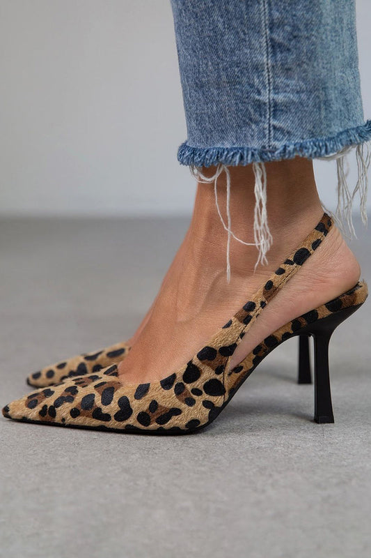 Elegante Leo Slingback High Heels für Damen mit spitzer Form und schlankem Absatz