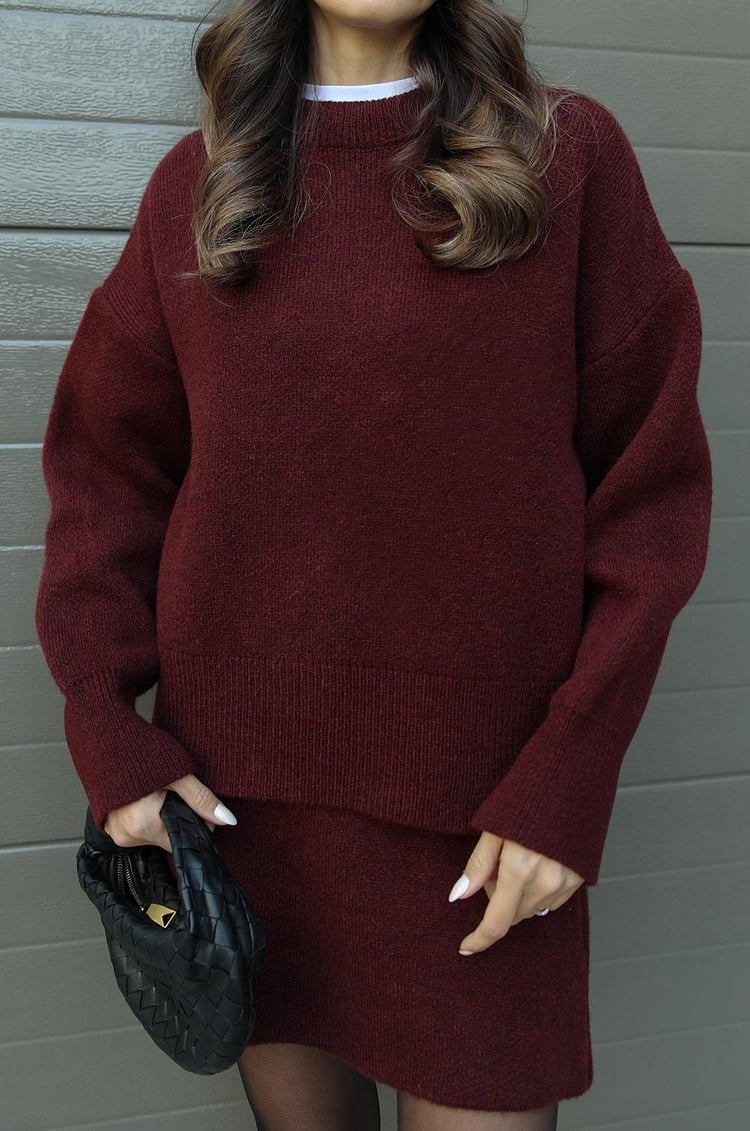 Éliska - Elegantes Frühlingsensemble aus zwei Teilen mit Pullover und Rock
