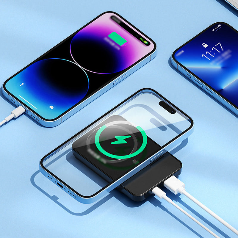 Magnetische Powerbank mit 22,5W Schnellladung – Kabelloser 10.000mAh Akku mit LED-Display für iPhone & Android