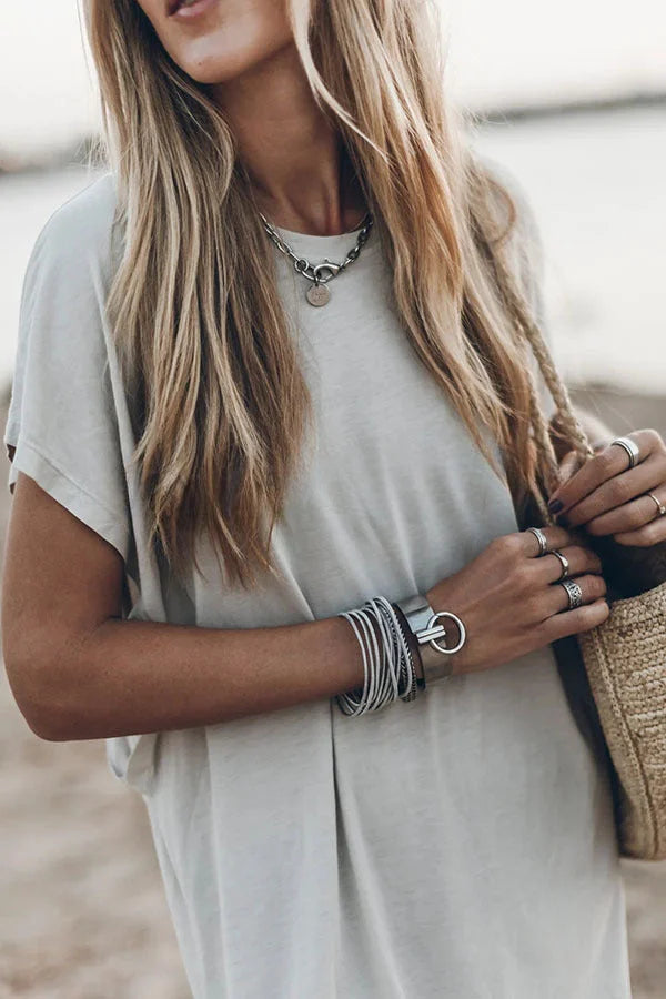Émilie - Oversize Maxikleid T-Shirt Unverzichtbar, Bequem und Stylisch für Frauen