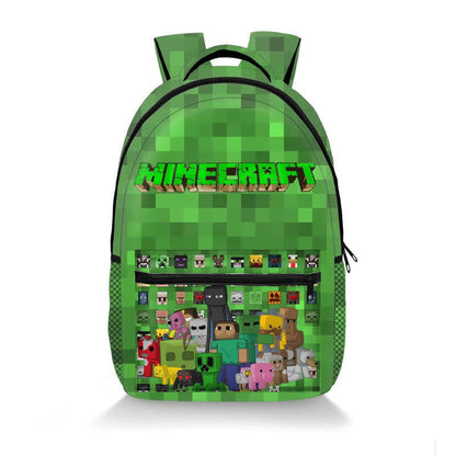 Minecraft Rucksack für Kinder – Cooler Schulrucksack mit 3D Pixel Design & viel Stauraum