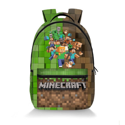 Minecraft Rucksack für Kinder – Cooler Schulrucksack mit 3D Pixel Design & viel Stauraum