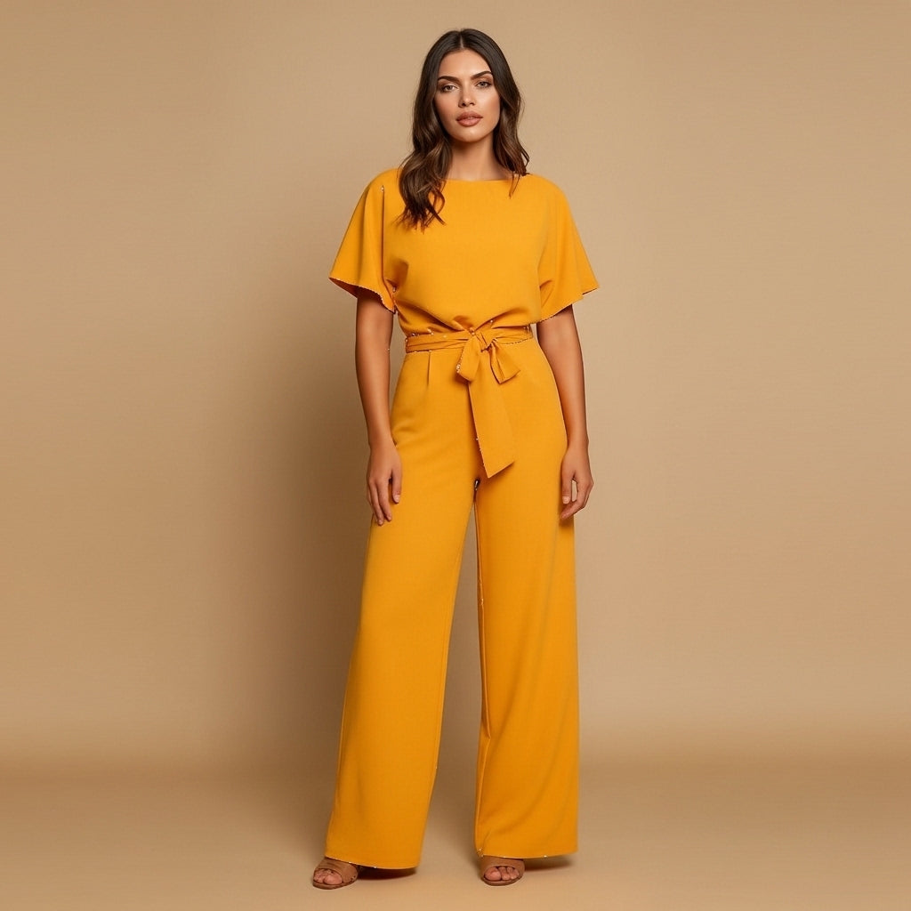 Noélie - Damen Overall mit Hocher Taille und Schnürung
