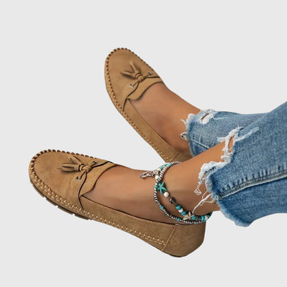 Bequeme Damen Mokassins aus Velours – Leichte Slip-On Schuhe für Alltag & Freizeit
