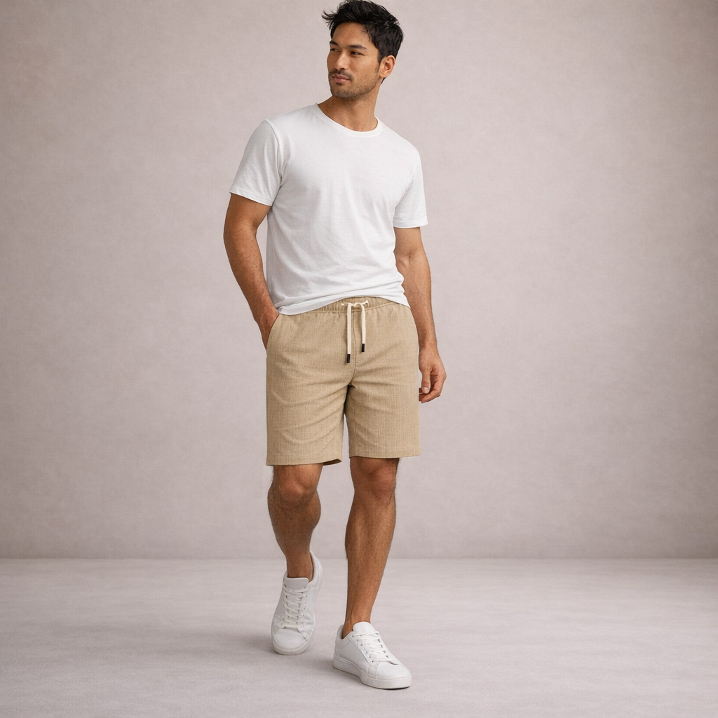 Lässige Sommer Shorts für Herren mit Tunnelzug – Leichte Freizeitshorts atmungsaktiv & bequem