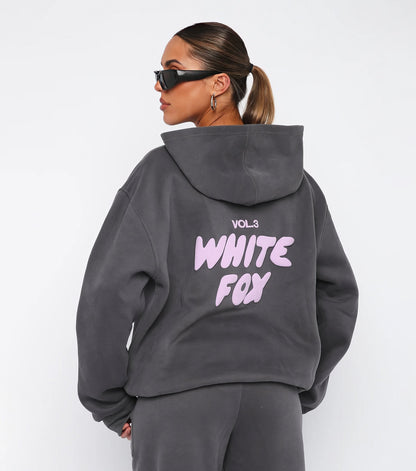 Oréline - Elegantes Zweiteiliges Set: Hoodie und Hochtaillierte Jogginghose in Sanften Farben