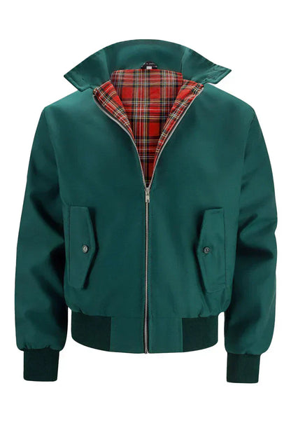 Michel - Elegante Harrington-Jacke mit Schottenmuster und Kragen für den Frühling