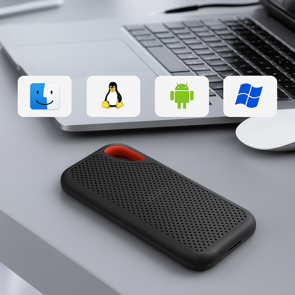 Tragbare Externe SSD mit USB-C & USB 3.1 – Schneller Datenspeicher für PC, Mac & Smartphone