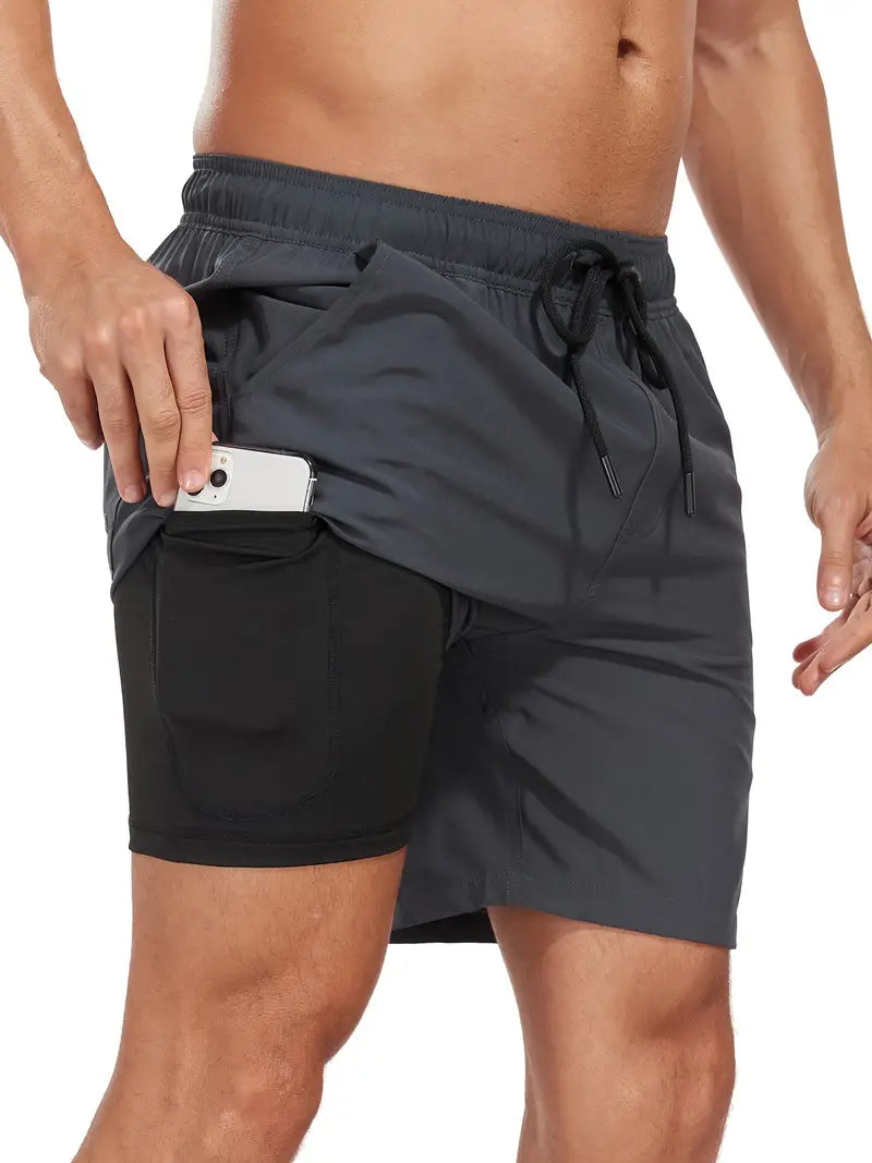 Élio - Herren Badehose mit schnellem Trocknen – Atmungsaktives Polyester & Bequeme Passform mit Handy-Tasche