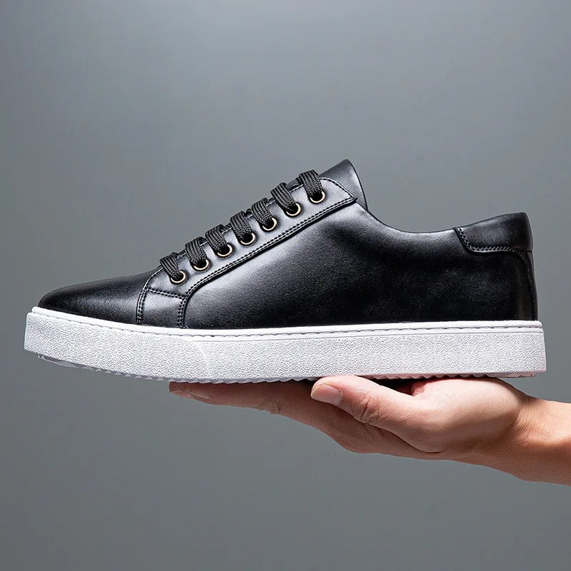 Moderne Herren Leder Sneaker mit weißer Sohle – Elegante Casual Schuhe für Alltag & Business