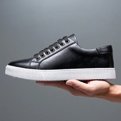 Moderne Herren Leder Sneaker mit weißer Sohle – Elegante Casual Schuhe für Alltag & Business
