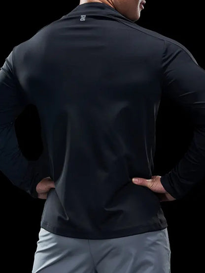 Maëlric - Sportjacke SmoothBlend mit schnelltrocknendem Material für Laufen und Fitness mit Reißverschlusskragen
