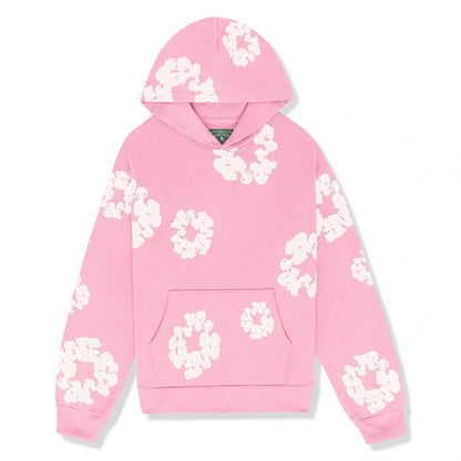 Bequemes Hoodie Set für Frauen mit floralem Muster und lässigem Look