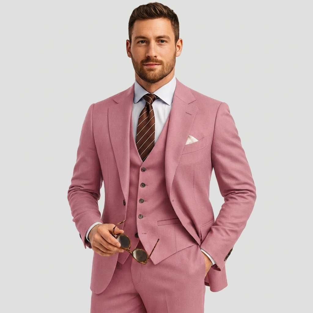 Eleganter 3-Teile Slim Fit Anzug – Moderner Business & Hochzeitsanzug für Herren
