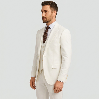 Eleganter 3-Teile Slim Fit Anzug – Moderner Business & Hochzeitsanzug für Herren