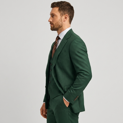 Eleganter 3-Teile Slim Fit Anzug – Moderner Business & Hochzeitsanzug für Herren